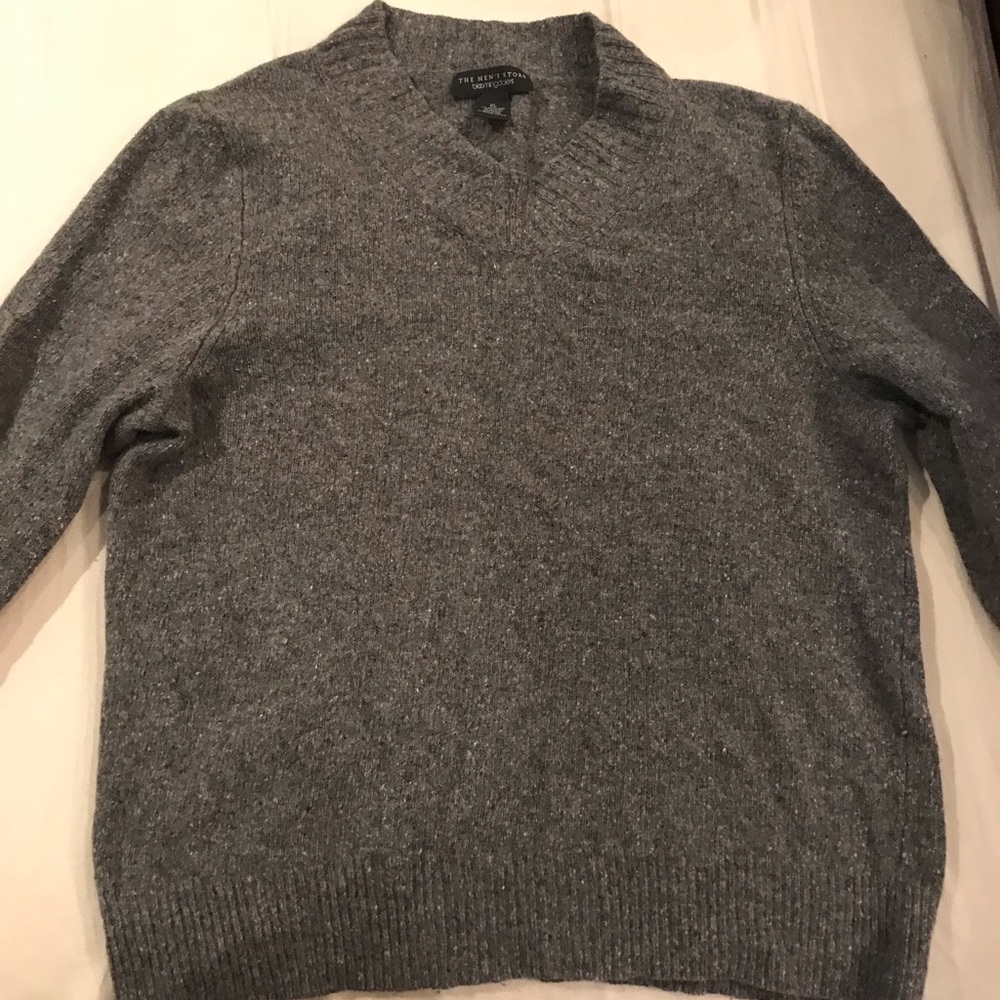 Bloomingdales Grey Merino Wool & Cashmere sweater